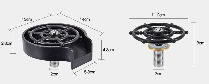 Bar Counter Cup Washer Sink High-pressure Spray Automatic Faucet Coffee Pitcher Wash Cup Tool Kitchen