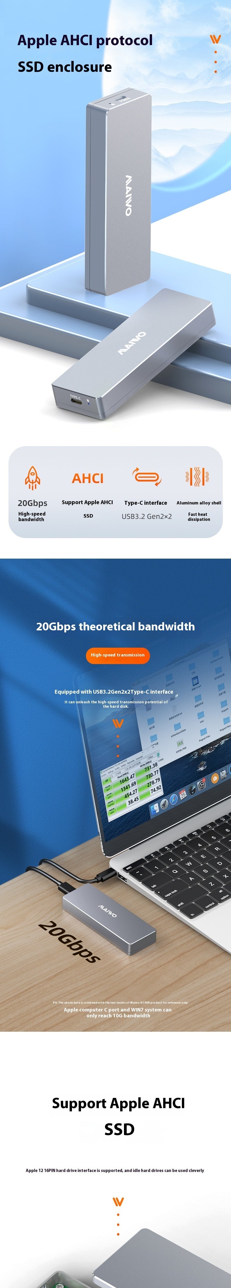 Type-C Applicable Notebook Solid State Hard-disk Cartridge