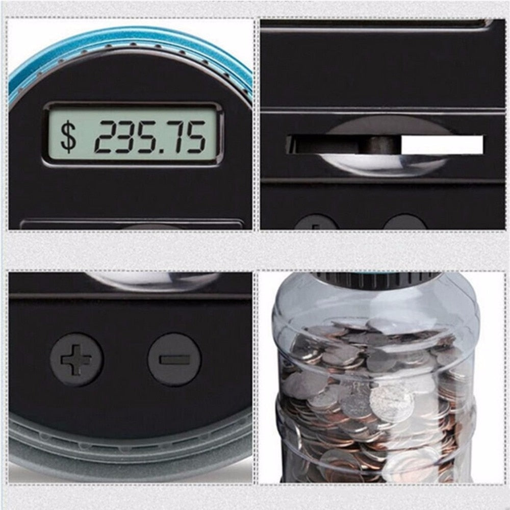 Electronic Digital Counting Coin Money Saving Box