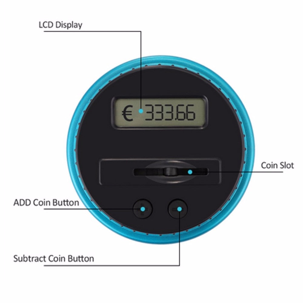 Electronic Digital Counting Coin Money Saving Box