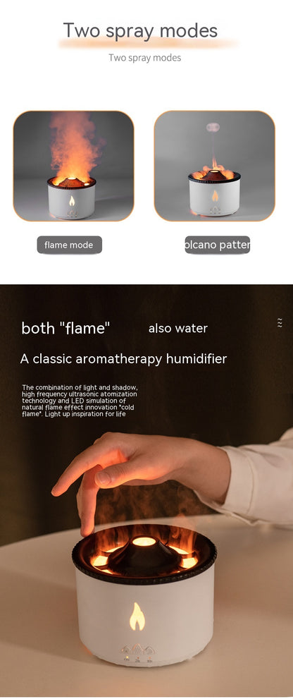 New Two-color Spray Ring Volcano Humidifier