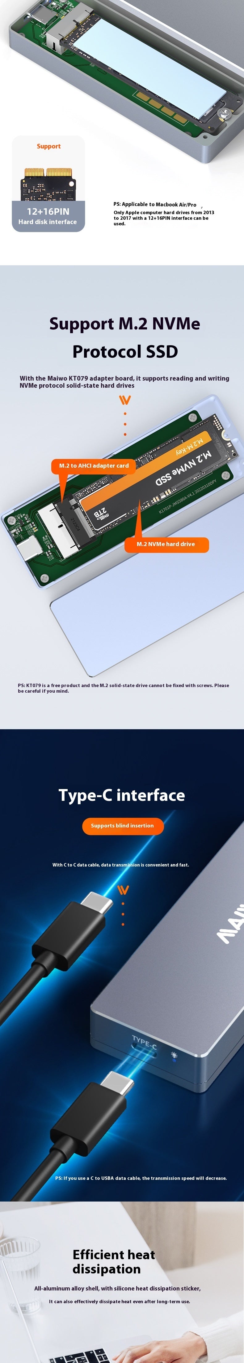 Type-C Applicable Notebook Solid State Hard-disk Cartridge