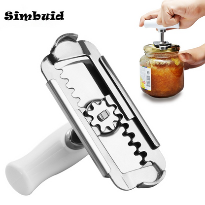 Kitchen Tool Can Opener Stainless Steel Adjustable Jar Openers Manual Spiral Seal Lid Remover Twist Off Screw Bottle Opener